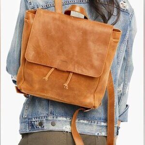 Able Brown Leather Kene Backpack Bag Handmade Local + Global Purse